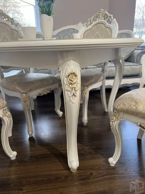 Стол Натали круглый белый глянец Стол Натали круглый белый глянец