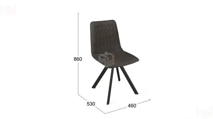 Стул Хьюго К2 Черный муар, Велюр Confetti Stone Стул Хьюго К2 Черный муар, Велюр Confetti Stone