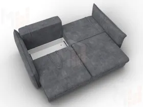 Диван прямой Лига-100 НПБ ( BRUT 16 темно-серый )