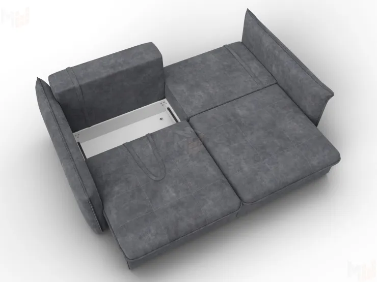 Диван прямой Лига-100 НПБ ( BRUT 16 темно-серый )