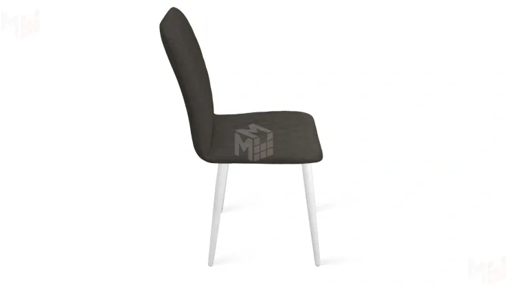 Стул Стенли К1С Белый матовый, Велюр Confetti Stone