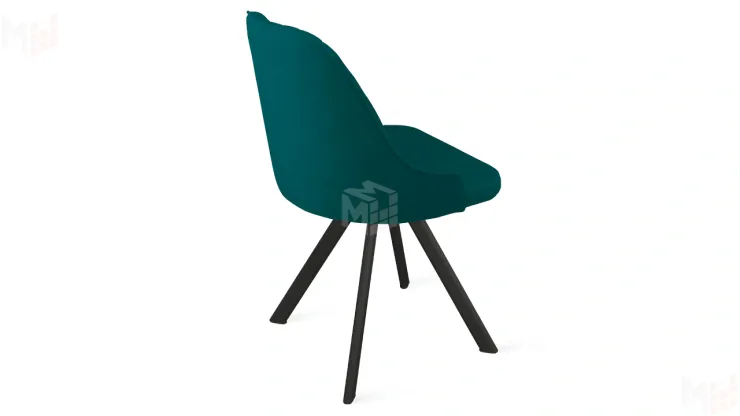 Стул Гранд К2 Черный муар, Велюр Confetti Izumrud