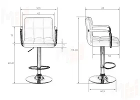 Стул барный DOBRIN KRUGER ARM (бежевый велюр (MJ9-10))