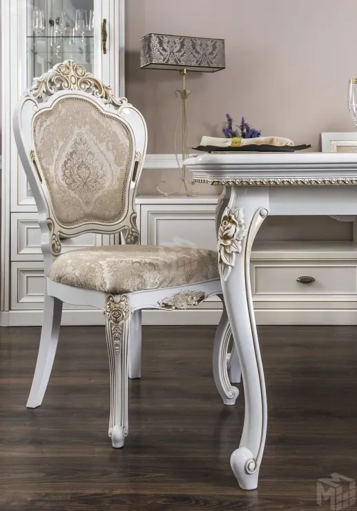 Столовая Натали белый глянец (прямоугольный стол)