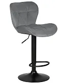Стул барный DOBRIN BARNY BLACK (серый велюр (MJ9-75)) Стул барный DOBRIN BARNY BLACK (серый велюр (MJ9-75))