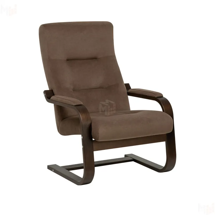 Кресло Leset Оскар NEW (Орех текстура/Bingo 07 (коричневый))