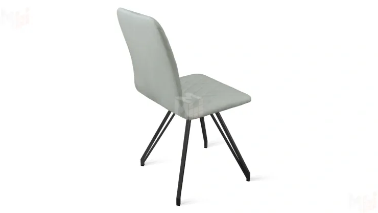 Стул Стенли К4 Черный муар, Велюр Confetti Silver