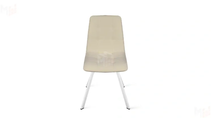 Стул Бруно (паук Т2) Белый муар, Кожзам Бежевый