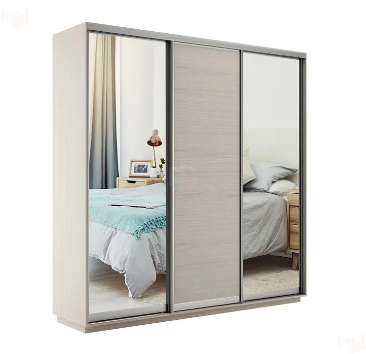 Шкаф-купе Экспресс трио (2 зеркала) 2100 Ясень шимо светлый Шкаф-купе Экспресс трио (2 зеркала) 2100 Ясень шимо светлый