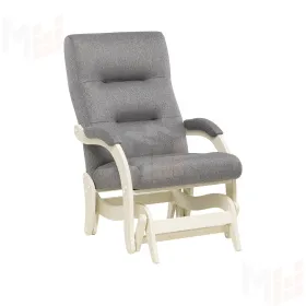 Кресло-маятник Leset Дэми (Слоновая кость/Malmo 90 (серый))