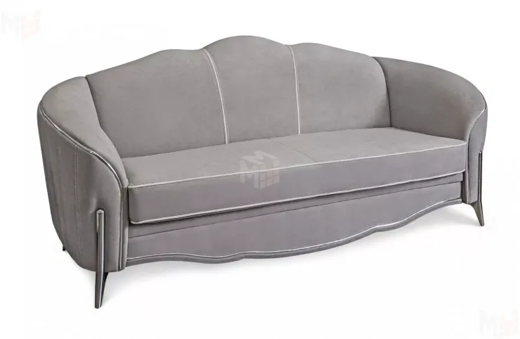Диван Гравита 3х местный серый серебро