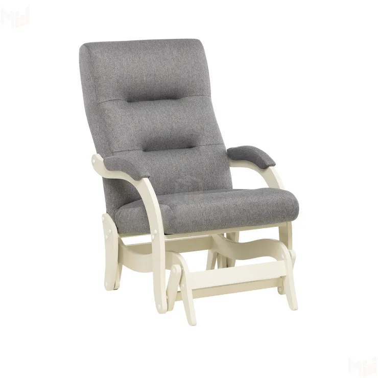 Кресло-маятник Leset Дэми (Слоновая кость/Malmo 90 (серый))