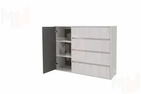 Комод Нильс Дуб Эльза/Темно-Серый Лофт