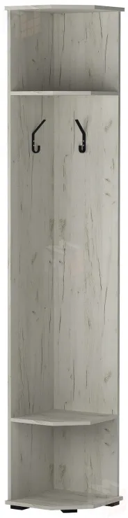 Шкаф торцевой с вешалками ИТАЛИЯ ШТВ-370 Крафт белый