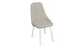 Стул Франк (конус) исп. 2 - ДП2-30 Белый матовый/Микровелюр Catania Ivory (бежевый)
