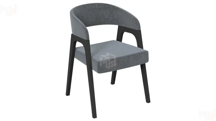 Кресло Техас 1 - W-101 Черное дерево, тк. №219 Велюр Jercy graphite Кресло Техас 1 - W-101 Черное дерево, тк. №219 Велюр Jercy graphite