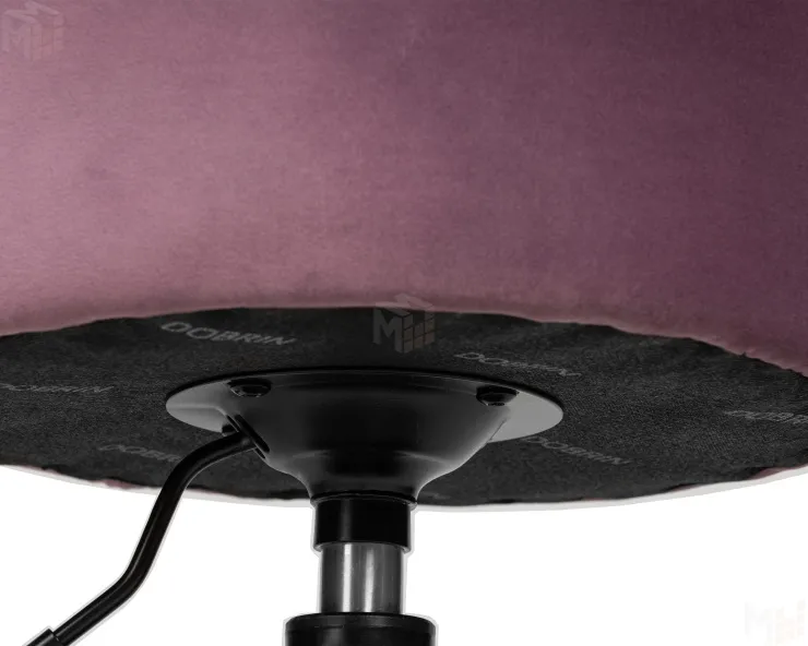 Пуф DOBRIN DANNY BLACK (пудрово-сиреневый велюр (MJ9-52))