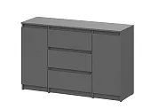 Комод 3 ящика двухстворчатый Денвер Графит серый Комод 3 ящика двухстворчатый Денвер Графит серый