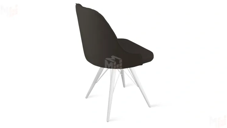 Стул Гранд К3 Белый матовый, Велюр Confetti Stone