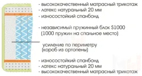 Матрас Royal Soft S1000 80х190 см