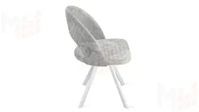 Стул Гэтсби К2 Белый матовый, Велюр Wellmart Silver