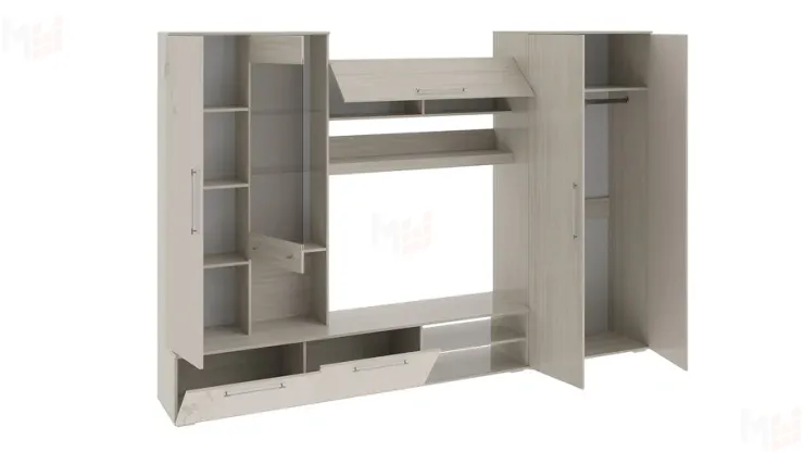 Стенка Мишель Ясень шимо, Сатин матовый