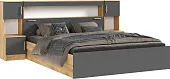 Кровать Бася с надстройкой 1,6 (крафт золотой/графит) Кровать Бася с надстройкой 1,6 (крафт золотой/графит)