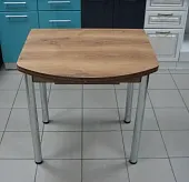 Стол Евро поворотно-раскладной с ящиком 780*590 (орех тёмный), ножки хром