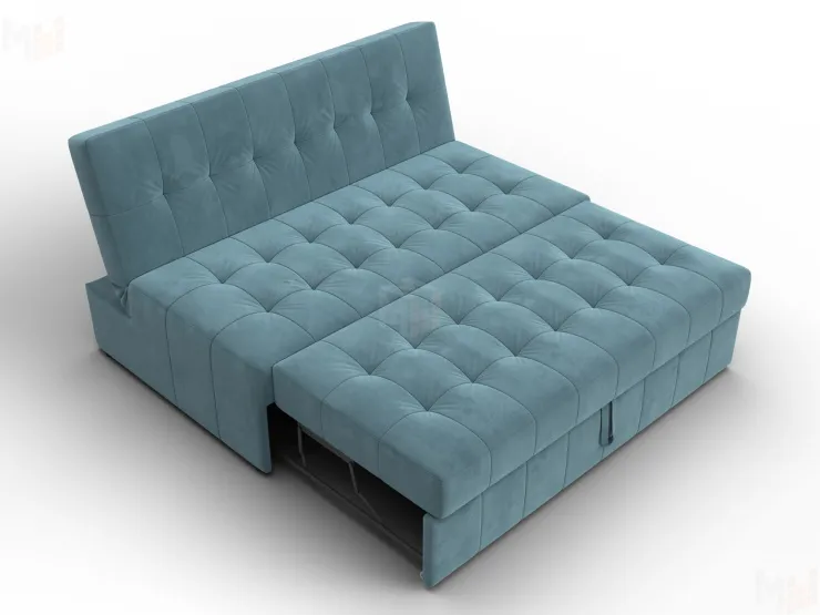 Диван прямой Лига-107 (140) ( SEVEN 113 бирюзовый )