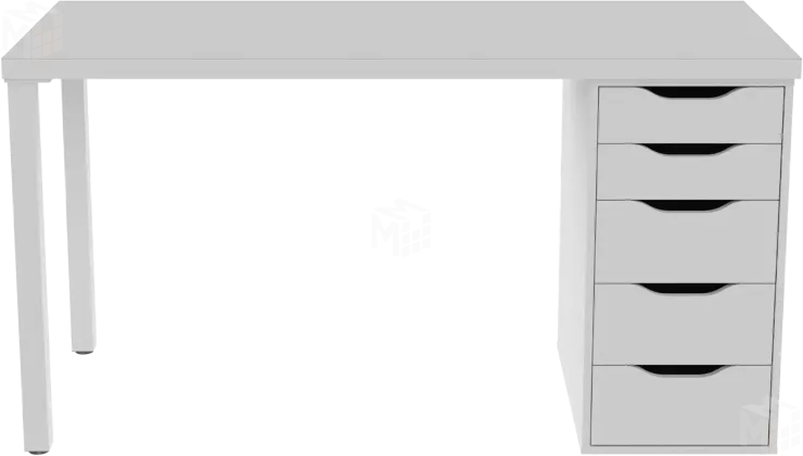 Стол письменный Ингар 2/5Т  белый