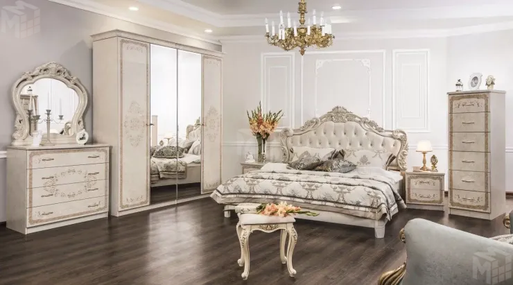 Кровать Патрисия 160х200 см крем корень глянец