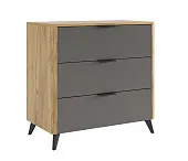 Комод Адам дуб крафт золотой/графит Комод Адам дуб крафт золотой/графит