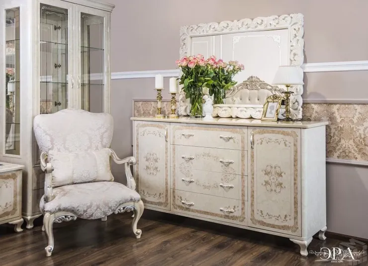 Комод Патрисия крем корень глянец Комод Патрисия крем корень глянец