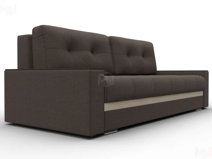 Диван прямой с декором Лига-096 НПБ ( Амур 05 коричневый/бежевый )