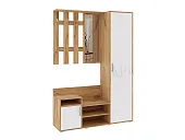 Прихожая Визит (крафт золотой/белый глянец) Прихожая Визит (крафт золотой/белый глянец)