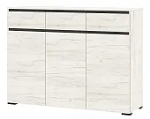 Комод  ГРЕТТА  3С3Я  Дуб Крафт белый - Антрацит Комод  ГРЕТТА  3С3Я  Дуб Крафт белый - Антрацит