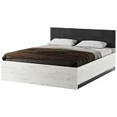 Кровать КР-1400 Беатрис с ПМ + ортопед. осн Крафт белый-Антрацит Кровать КР-1400 Беатрис с ПМ + ортопед. осн Крафт белый-Антрацит