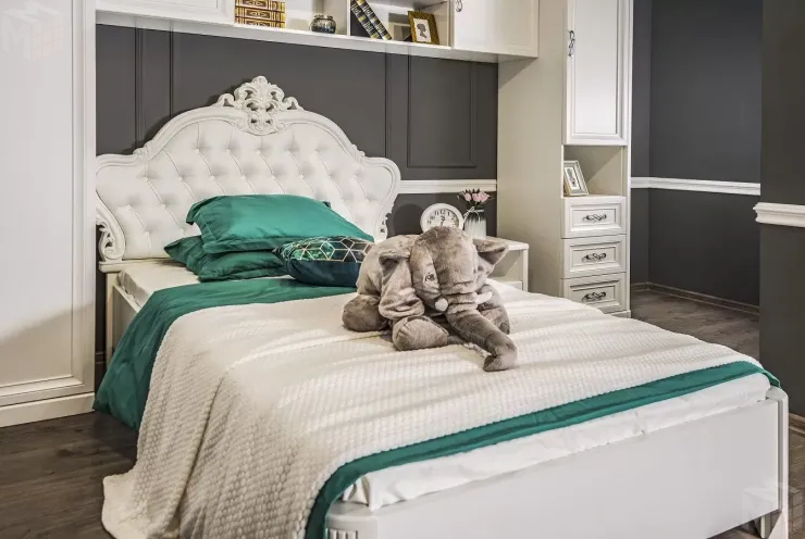 Детская кровать Мишель 120х200 см белый матовый Детская кровать Мишель 120х200 см белый матовый