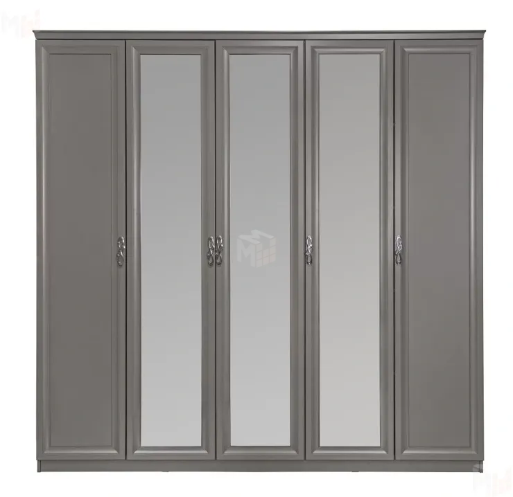 Шкаф Мишель Лайт 5-дверный серый камень