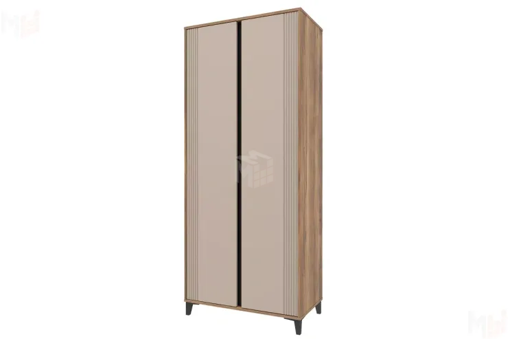 Шкаф 2-х дверный Богемия Дуб барокко/Бежевый