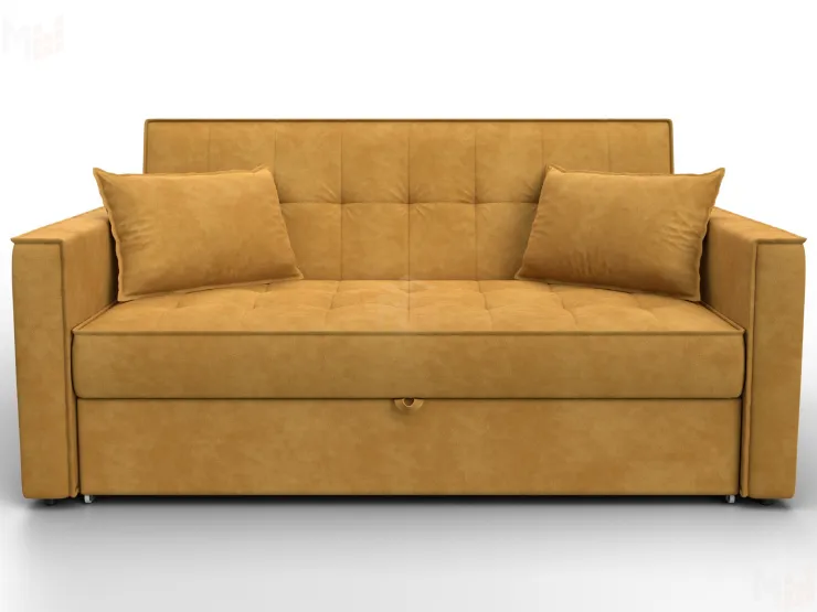 Диван прямой Лига-104 (140) ( BRUT 10 желтый )