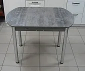 Стол Евро раскладной 1000*680 (штейн темный), ножки хром