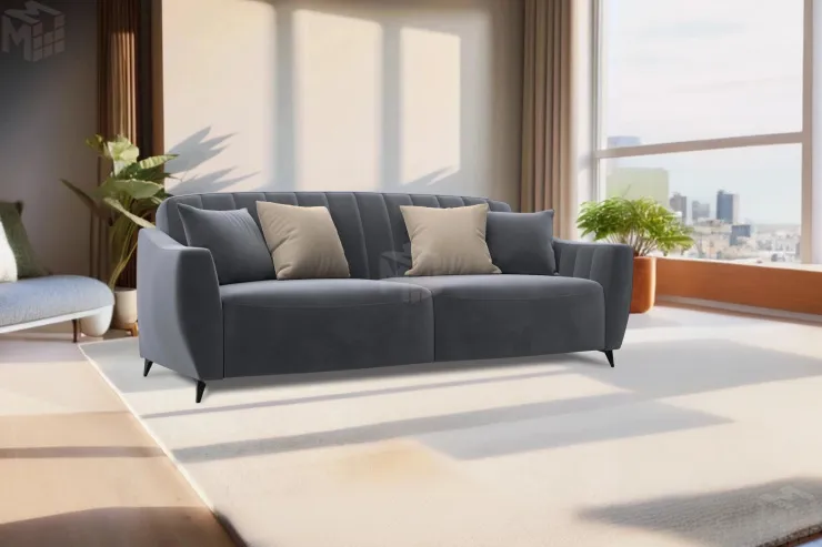 Диван-книжка Лига-095 НПБ ( SEVEN 17 серый )