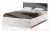 Кровать КР-1600 Беатрис с ПМ дуб Крафт белый-Антрацит Кровать КР-1600 Беатрис с ПМ дуб Крафт белый-Антрацит