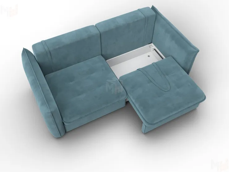 Диван прямой Лига-100 НПБ ( SEVEN 113 бирюзовый )