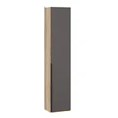 Шкаф для белья с глухой дверью Порто - СМ-393.07.211 Графит  Шкаф для белья с глухой дверью Порто - СМ-393.07.211 Графит