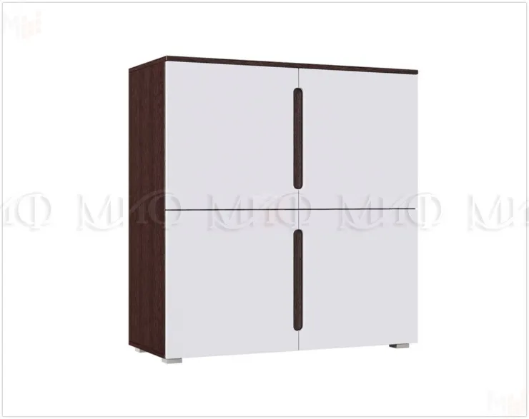 Тумба Ким 4 двери (белый/венге) Тумба Ким 4 двери (белый/венге)