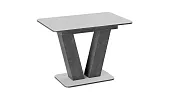 Стол раздвижной Чинзано Тип 1 Моод темный/стекло белое матовое Стол раздвижной Чинзано Тип 1 Моод темный/стекло белое матовое