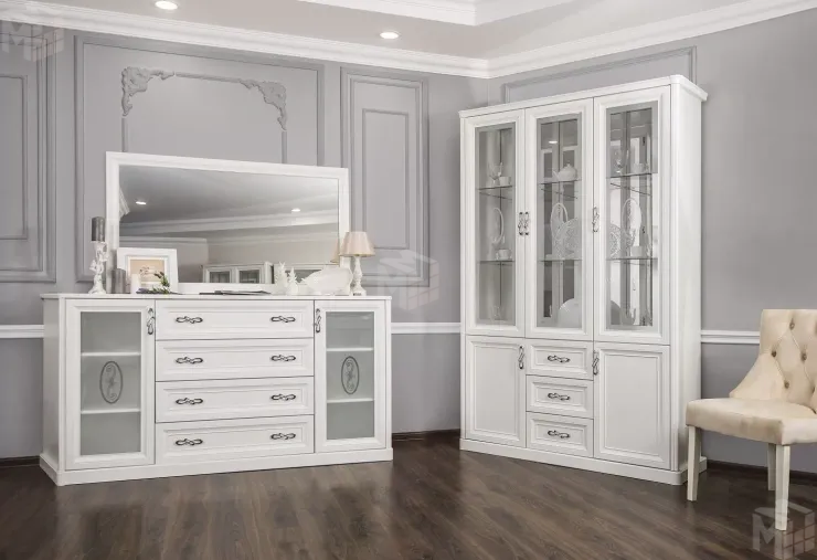 Комод Мишель белый матовый (гостиная) Комод Мишель белый матовый (гостиная)