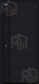 Входная металлическая дверь Лайнер-3 Total Black/Off-white
